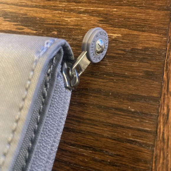 Kipling Blue Small Credit Card ID Wallet Zip Around Travel Live Light RFID - Picture 2 of 7